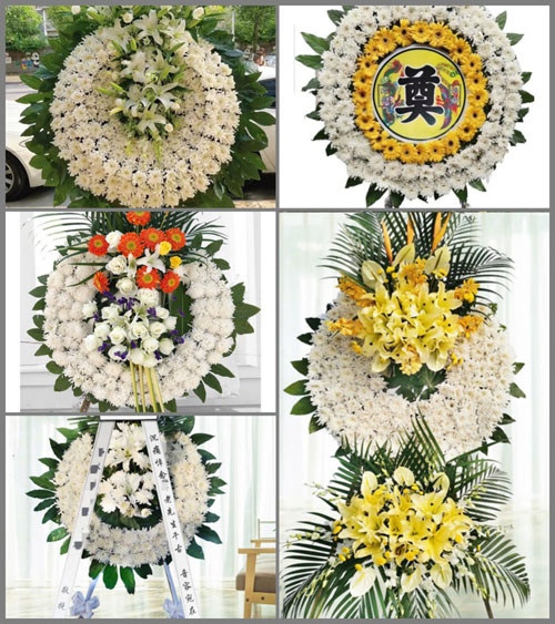 山东青岛平度市东阁街道桃源洞村花圈速递
